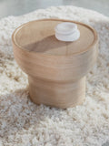 Noble Beistelltisch oval Beige im Raum