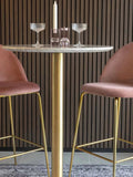Bolzano Bartisch Marmor-Optik top, Gestell in Messing-Optik Bartisch Living Nordic