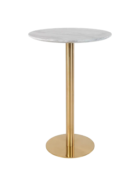 Bolzano Bartisch Marmor-Optik top, Gestell in Messing-Optik Bartisch Living Nordic