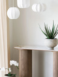 Athens Konsolentisch Tischplatte aus Keramik, weiß/braun Konsolentisch Living Nordic