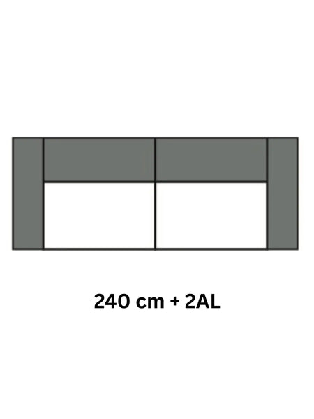 Sofa | High End 2.0 – Sofa 240 cm - von Candy Polstermöbel online kaufen bei LIVINGforme.