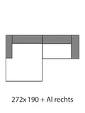 Sofa | Uptown 2.0 – Ecksofa Longchair long groß mit Armlehne links – 1,5-Sitzer mit Armlehne rechts - von Candy Polstermöbel online kaufen bei LIVINGforme.