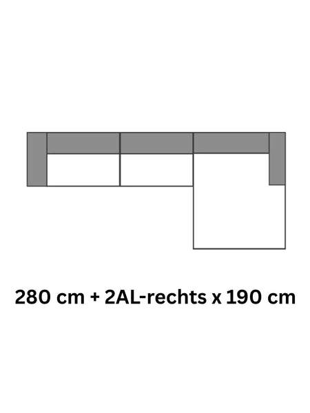 Sofa | High End 2.0 – Sofa mit Longchair long rechts - von Candy Polstermöbel online kaufen bei LIVINGforme.