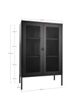 Melbourne Vitrine Stahl, schwarz Vitrine Living Nordic