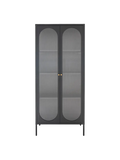 Adelaide Vitrine Stahl/Glas, schwarz Vitrine Living Nordic 80x35x180 cm