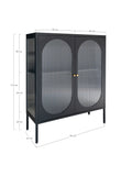 Adelaide Vitrine Stahl/Glas, schwarz Vitrine Living Nordic