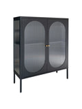 Adelaide Vitrine Stahl/Glas, schwarz Vitrine Living Nordic