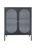 Adelaide Vitrine Stahl/Glas, schwarz Vitrine Living Nordic 90x35x110 cm