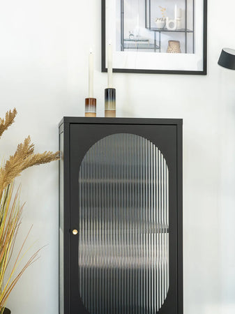 Adelaide Vitrine Stahl/Glas, schwarz Vitrine Living Nordic