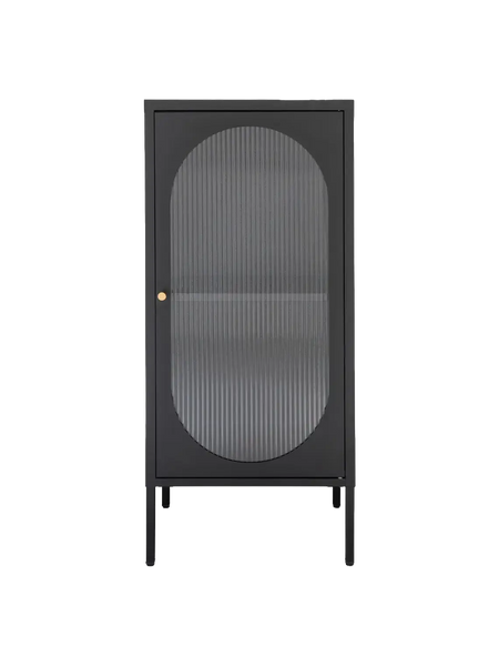 Adelaide Vitrine Stahl/Glas, schwarz Vitrine Living Nordic 50x35x110 cm