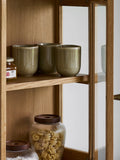 Zamora Hängeschrank Eiche/Eichenfurnier/Sicherheitsglas Hängevitrine Living Nordic
