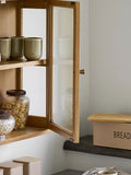 Zamora Hängeschrank Eiche/Eichenfurnier/Sicherheitsglas Hängevitrine Living Nordic