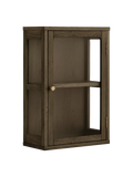 Zamora Hängeschrank Eiche/Eichenfurnier/Sicherheitsglas Hängevitrine Living Nordic dunkelbraun