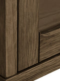 Zamora Hängeschrank Eiche/Eichenfurnier/Sicherheitsglas Hängevitrine Living Nordic