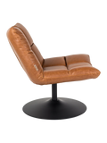 Bar Loungesessel Kunstleder Braun, Ansicht 3