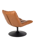 Bar Loungesessel Kunstleder Braun, Ansicht 4