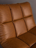 Bar Loungesessel Kunstleder Braun, Detail