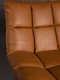 Bar Loungesessel Kunstleder Braun, Detail
