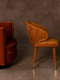 Flower Loungesessel in Orange im Raum