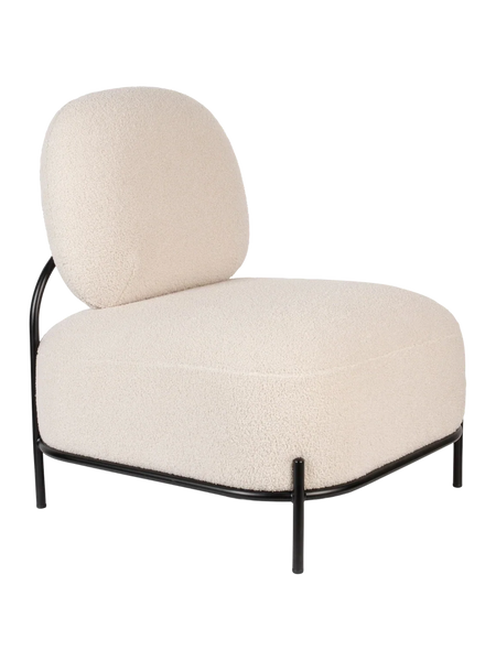 Polly Loungesessel Teddy Creme, Ansicht 1