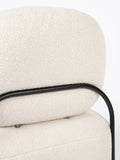 Polly Loungesessel Teddy Creme, Detail