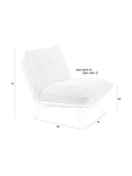 Lazy Sack Loungesessel Beige, Maßzeichnung
