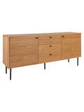 Kyoto Sideboard Eichenfurnier Sideboard Living Nordic schwarze Metallbeine/natur