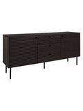 Kyoto Sideboard Eichenfurnier Sideboard Living Nordic schwarze Metallbeine/geräuchert