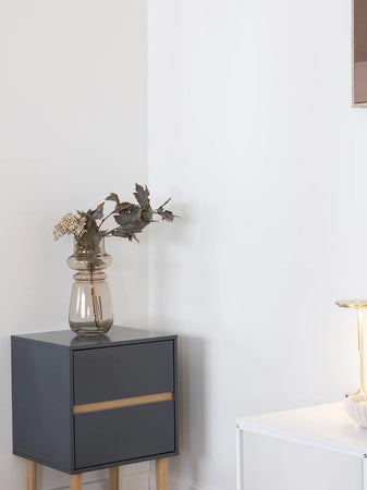 Bisley Beistelltisch lackiertes Holz, dunkelgrau Beistelltisch Living Nordic