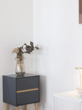 Bisley Beistelltisch lackiertes Holz, dunkelgrau Beistelltisch Living Nordic