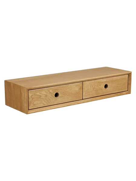 Luzern Hängekommode 2 Schubladen, lackierte Eiche Hängevitrine Living Nordic