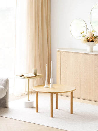 Larvik Sideboard Granit/Eschenfurnier, natur/off-weiß Sideboard Living Nordic
