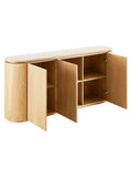 Larvik Sideboard Granit/Eschenfurnier, natur/off-weiß Sideboard Living Nordic