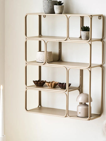 Lanciano Wandregal Metall, beige Regal Living Nordic