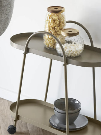 Empoli Servierwagen Stahl, braun Servierwagen Living Nordic