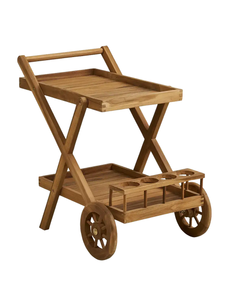 Pasaku Servierwagen Teak Teak, natur Servierwagen Living Nordic