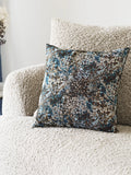 Blossom Kissen blau/braun meliert Kissen Living Nordic