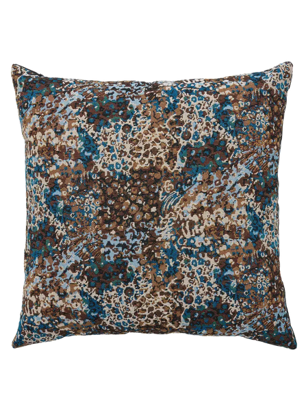 Blossom Kissen blau/braun meliert Kissen Living Nordic