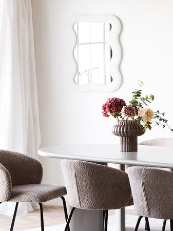 Bosaro Spiegel Teddystoff, weiß Spiegel Living Nordic