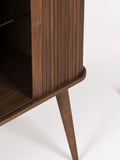 Barbier Highboard in Walnuss, Detail