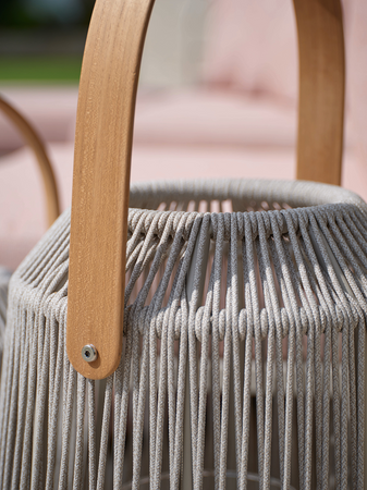 Laterne Nele | Laterne Nele Ø 39 cm Höhe 50 cm Aluminium greige Kordel greige - von Stern Möbel online kaufen bei LIVINGforme.