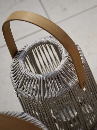 Laterne Nele | Laterne Nele Ø 30 cm Höhe 39 cm Aluminium greige Kordel greige - von Stern Möbel online kaufen bei LIVINGforme.