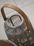 Laterne Nele | Laterne Nele Ø 30 cm Höhe 39 cm Aluminium greige Kordel greige - von Stern Möbel online kaufen bei LIVINGforme.