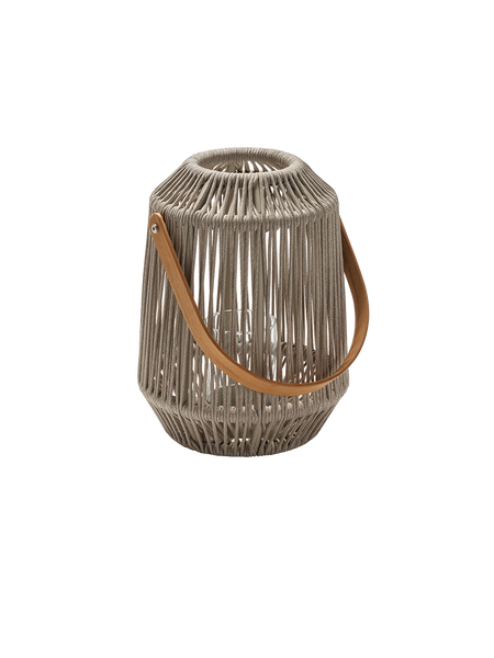 Laterne Nele | Laterne Nele Ø 30 cm Höhe 39 cm Aluminium greige Kordel greige - von Stern Möbel online kaufen bei LIVINGforme.