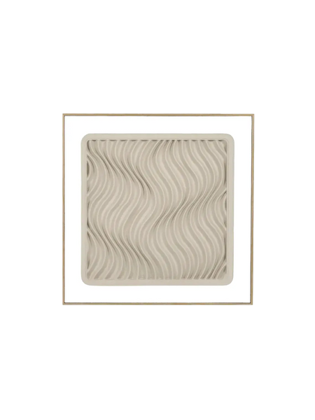 POMAX La Marée Basse Wandobjekt II – Beige, 60 × 60 cm