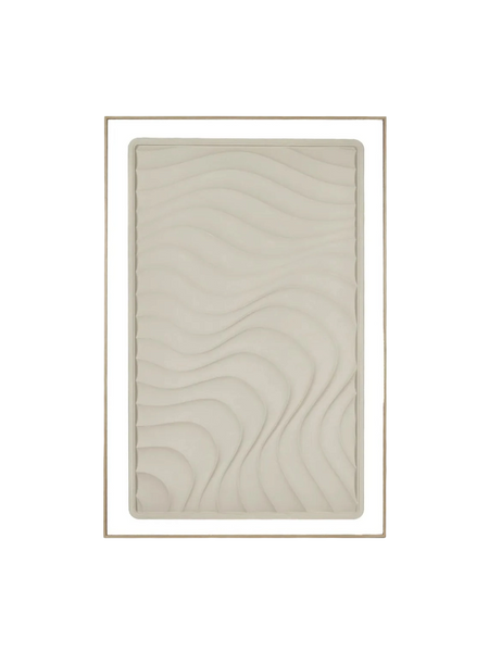 La Marée Basse Wandobjekt I – Beige, 80 × 120 cm