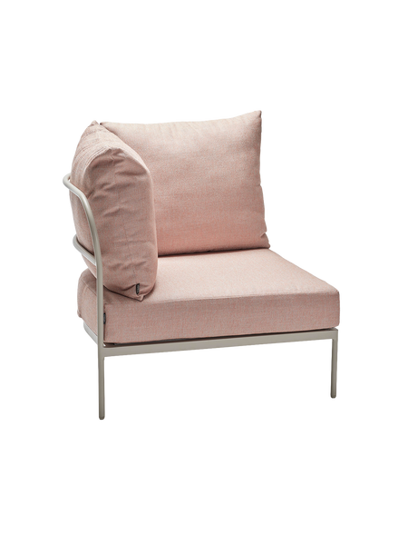 Eckelement | Eckelement Coco Lounge Aluminium greige Kissen 100% Polyacryl Lychee - von Stern Möbel online kaufen bei LIVINGforme.