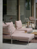 Kissen | Hocker Coco Lounge Aluminium greige Kissen 100% Polyacryl Lychee - von Stern Möbel online kaufen bei LIVINGforme.