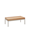 Tischplatte | Beistelltisch Coco 80x40x29 cm Aluminium greige Tischplatte Teak FSC®-zertifiziert - von Stern Möbel online kaufen bei LIVINGforme.
