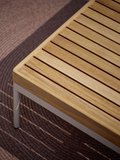 Tischplatte | Beistelltisch Coco 80x80x29 cm Aluminium greige Tischplatte Teak FSC®-zertifiziert - von Stern Möbel online kaufen bei LIVINGforme.